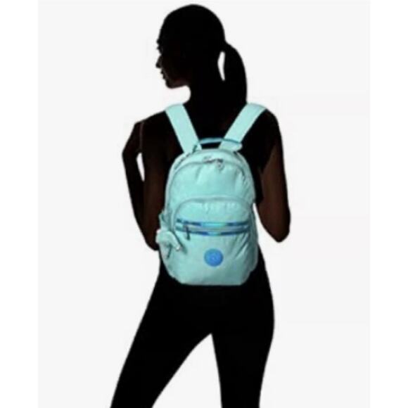 RARE Kipling SEOUL GO Small Tablet Backpack Fresh Teal 2 K10263 Retail $129 main image 6
